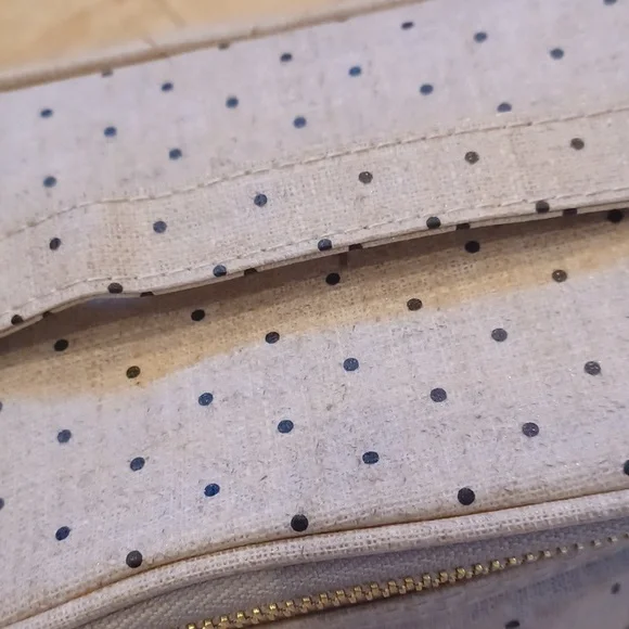 Kate Spade "Out to Lunch" Insulated Lunch Polka Dot Tote Bag/Cosmetic Bag - Picture 6 of 7